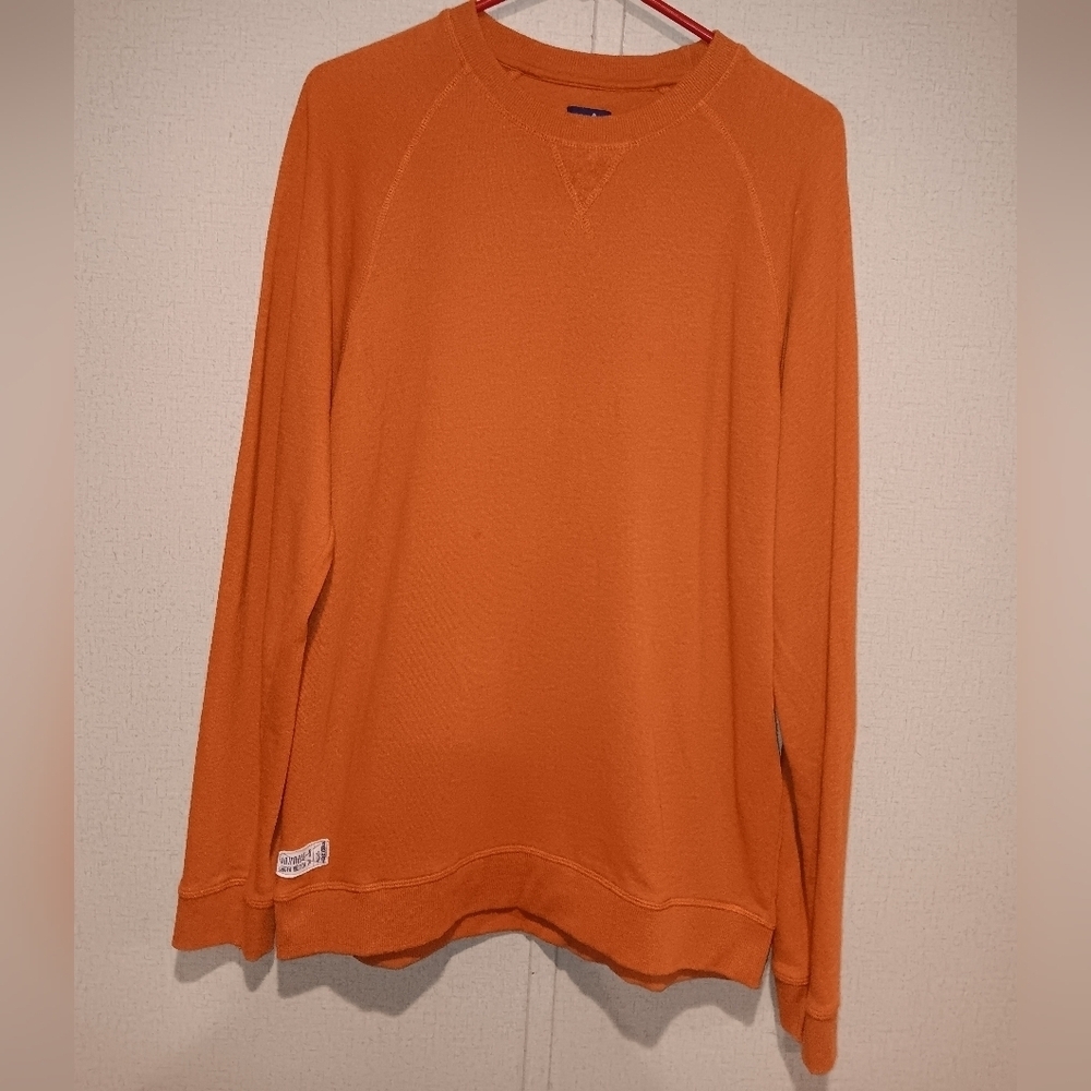 johnnie-O Men's Orange Crewneck Sweater